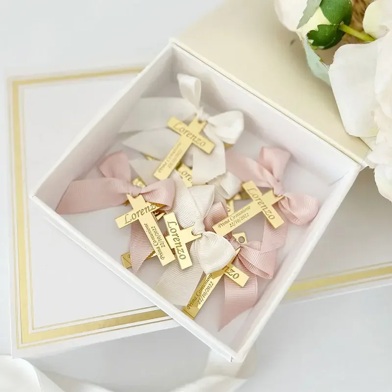 Interior Design Names - Customized Cross Baptism Label Gold and