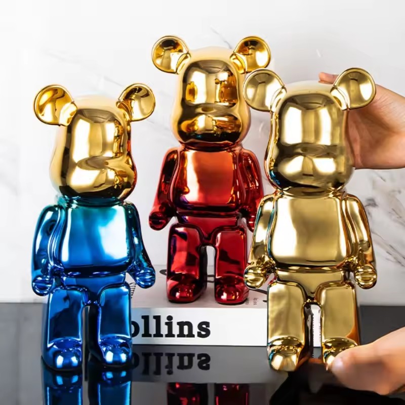 Interior Design Book - 28cm Aesthetic Bear Figure Ceramics Plating