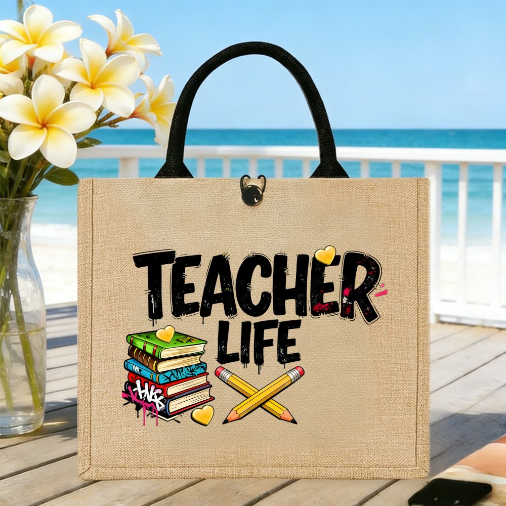 Interior Design Book - Teacher Life Books Pencils Hearts Design