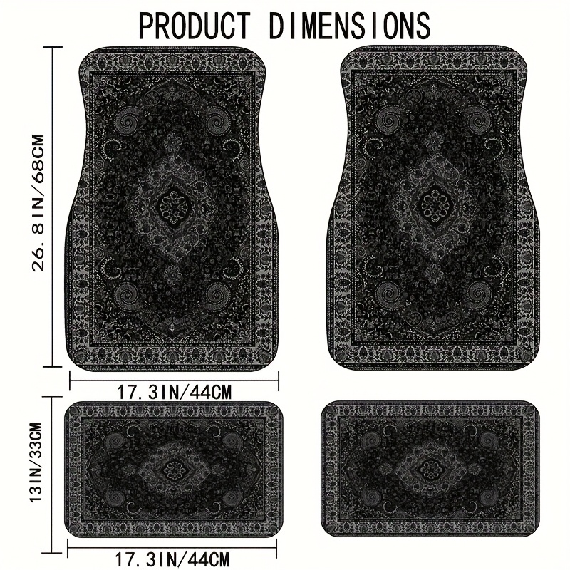 Interior Design Concept - Car Floor Mats Rectangular Bandana Print