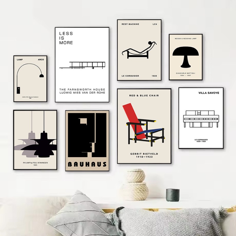 Interior Design Usa - Classic Farnsworth House Bauhaus Design Abstract