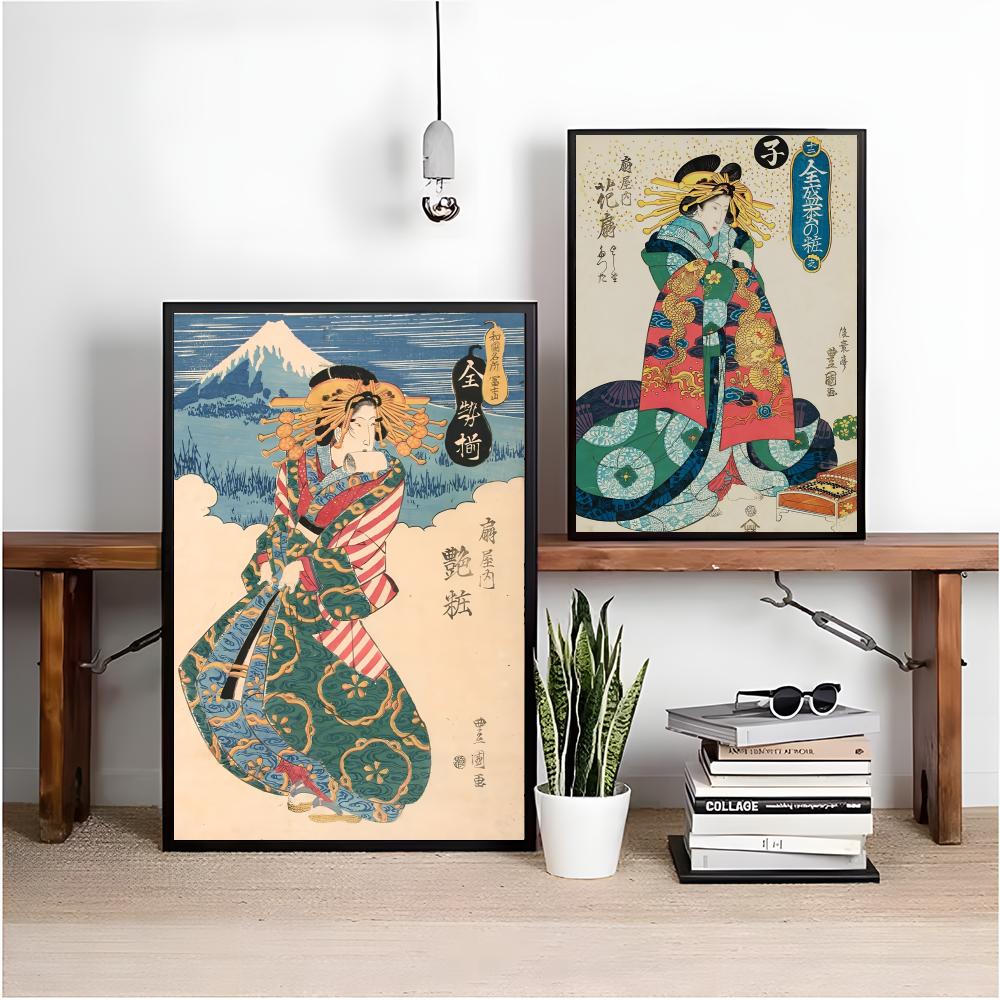 Retro Japanese geisha Poster M - Interior Design With Wallpaper ulasan dan harga