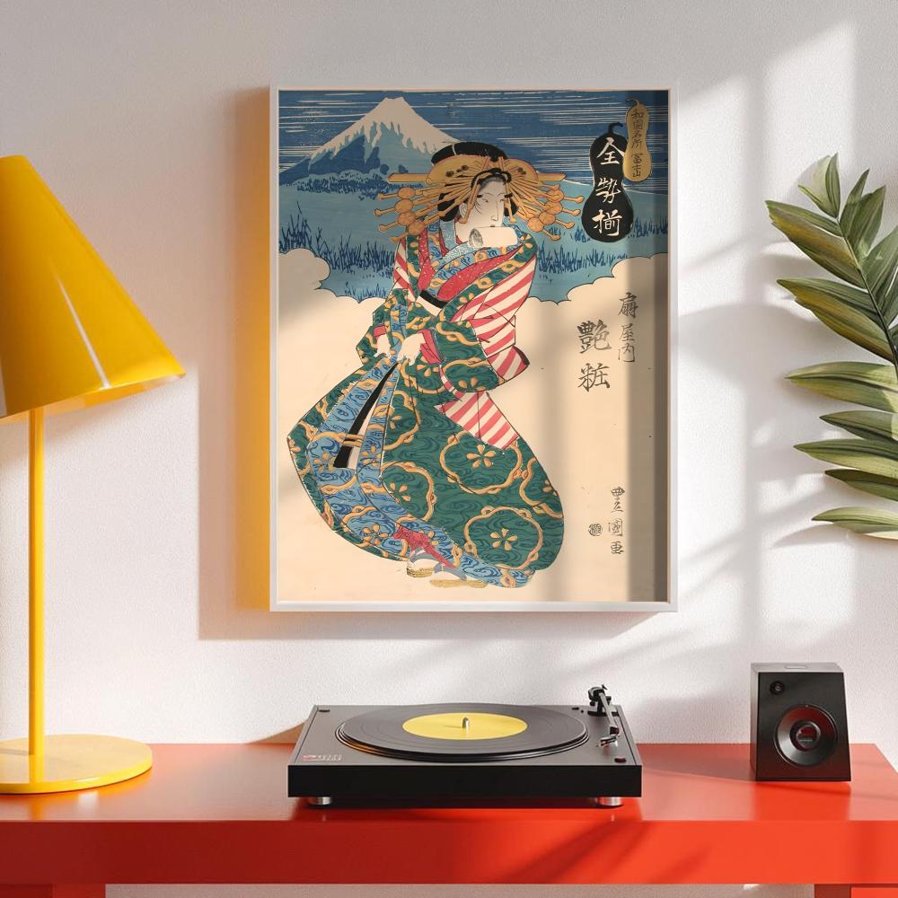 Retro Japanese geisha Poster M - Interior Design With Wallpaper ulasan dan harga
