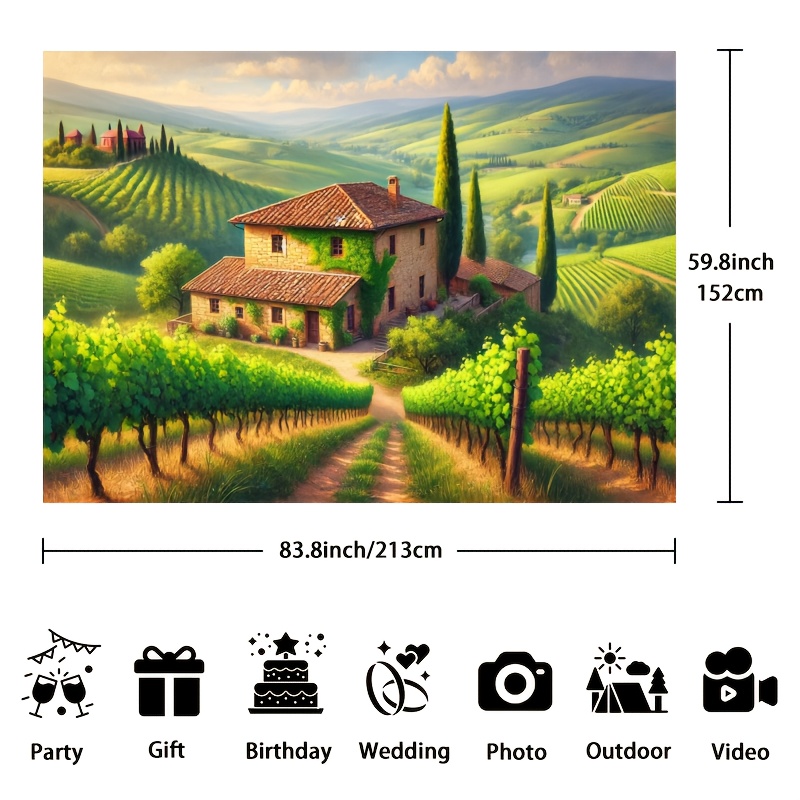 Italian Vineyard Cottage Wall  - Interior Design Hd ulasan dan harga