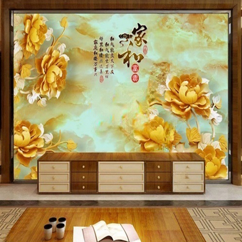 New Chinese Style Custom Mural - Interior Design With Wallpaper ulasan dan harga