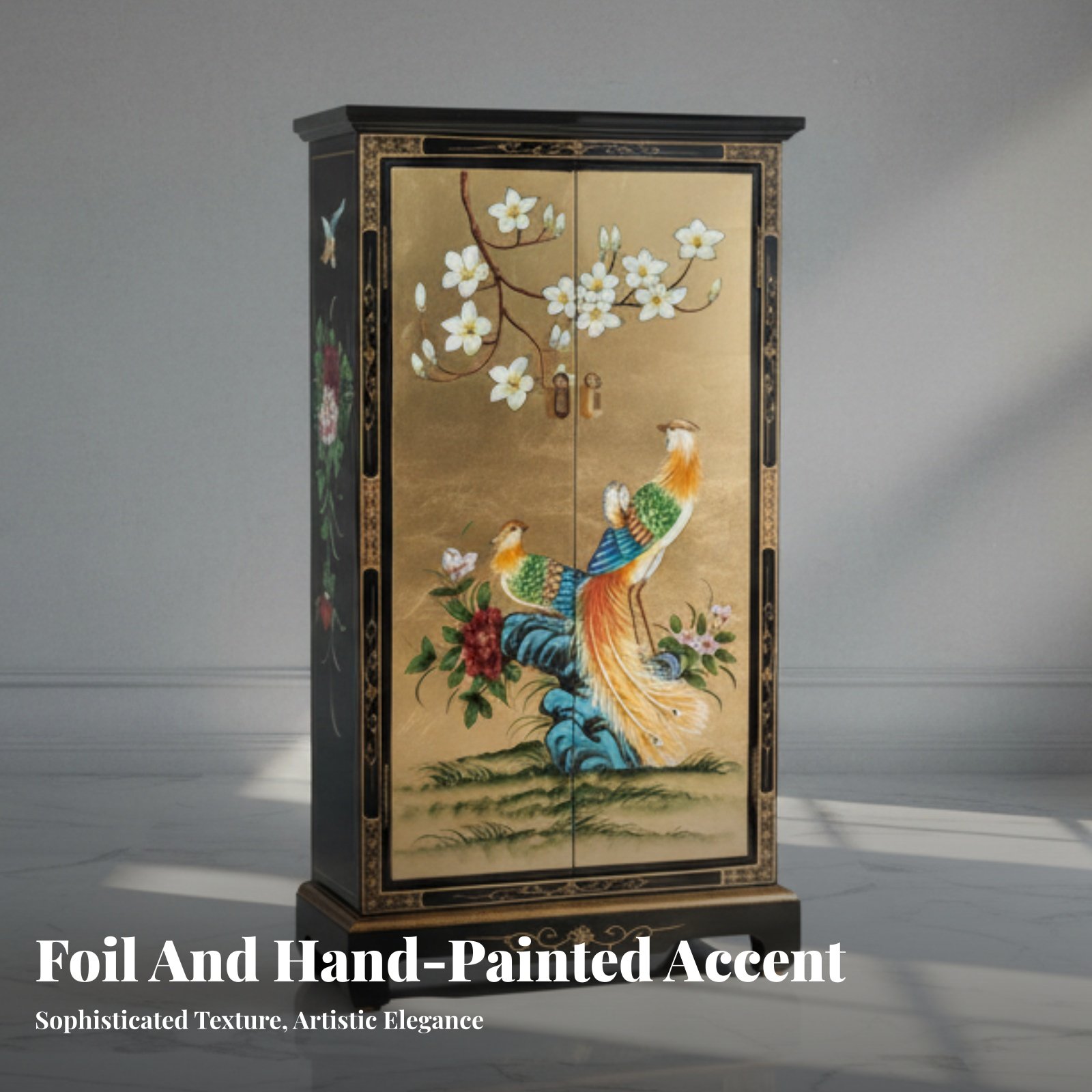 Hand-Painted 2-Door Cabinet Eu - Interior Design Usa ulasan dan harga