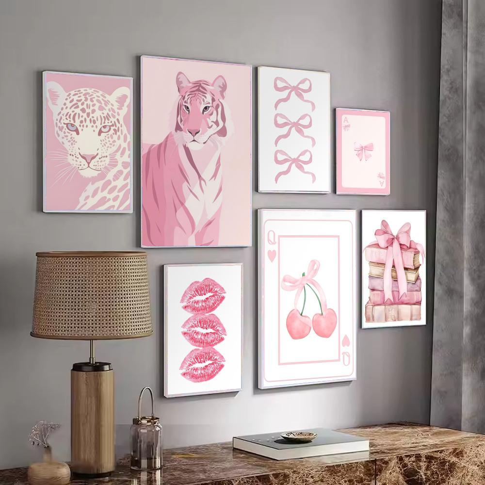 Pink pattern decoration Poster - Interior Design With Wallpaper ulasan dan harga