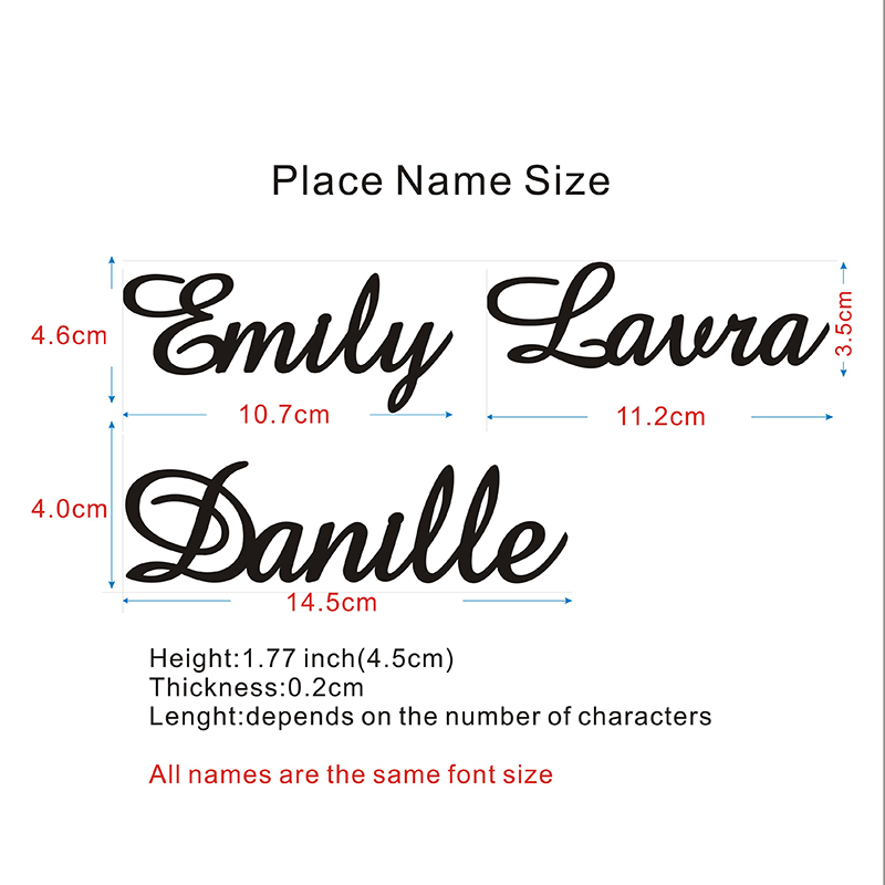 Custom Wedding Place Cards Per - Interior Design Names ulasan dan harga