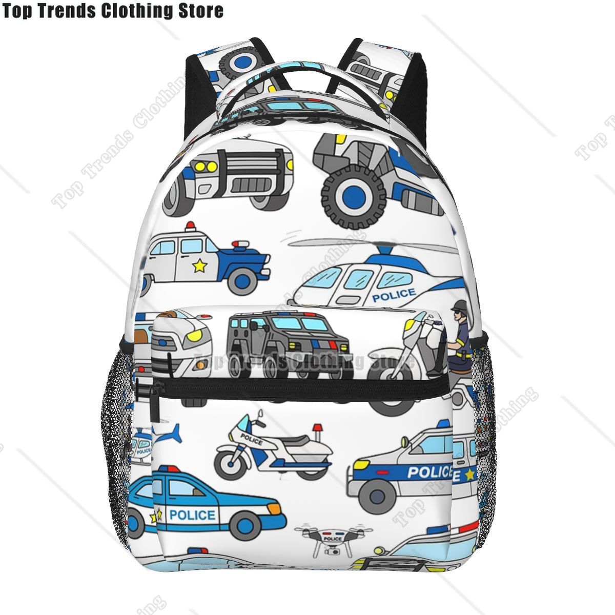 Police Car Design Backpacks Bo - Interior Design Concept ulasan dan harga