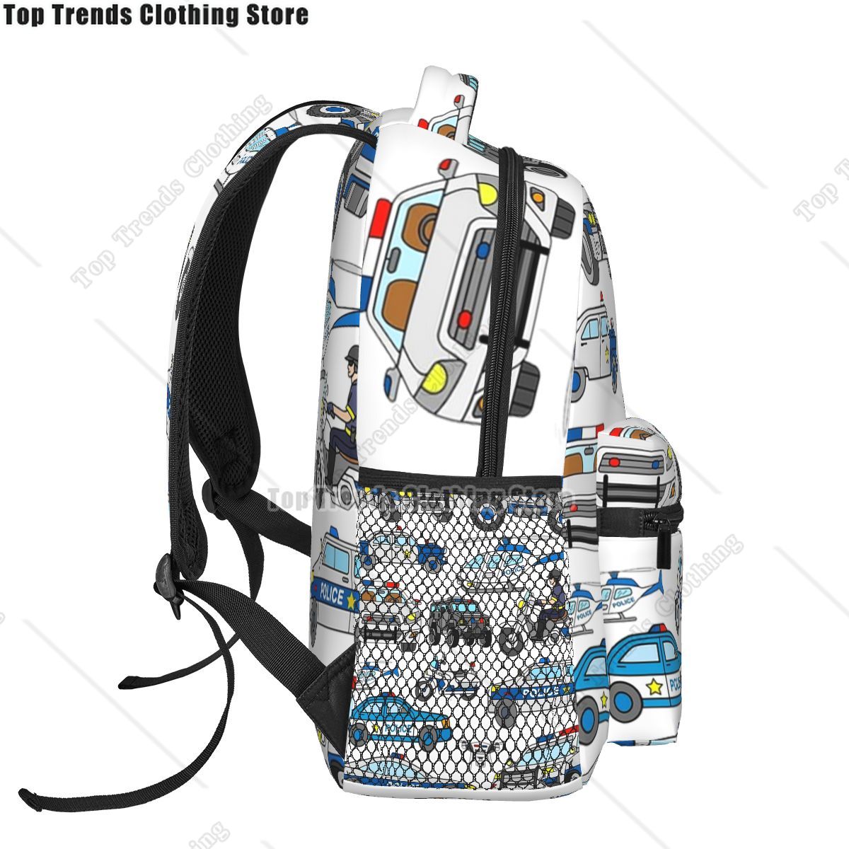 Police Car Design Backpacks Bo - Interior Design Concept ulasan dan harga