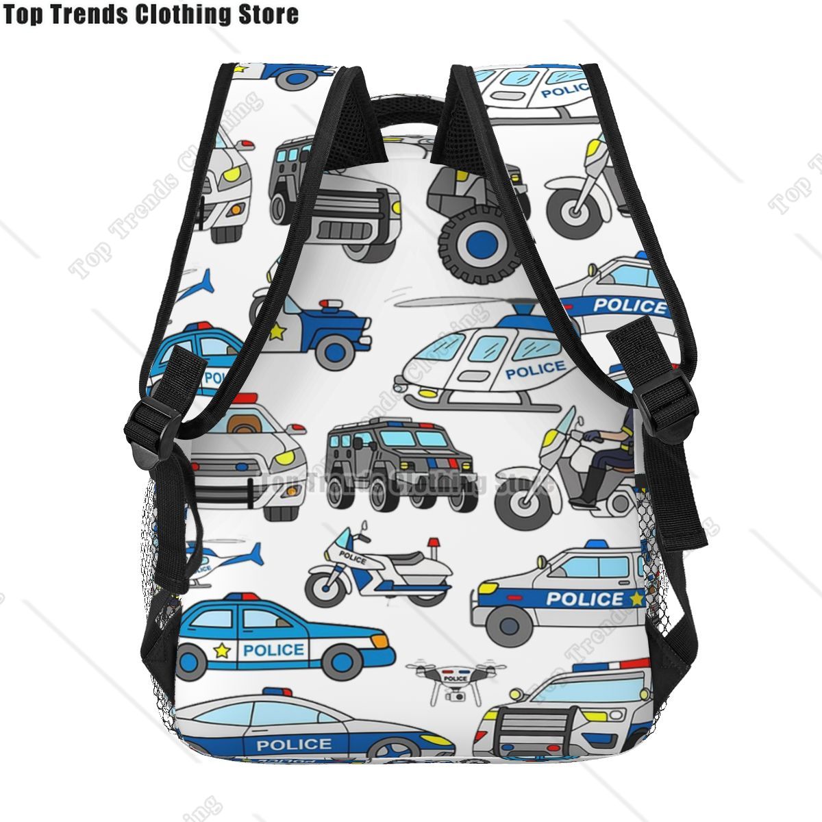 Police Car Design Backpacks Bo - Interior Design Concept ulasan dan harga