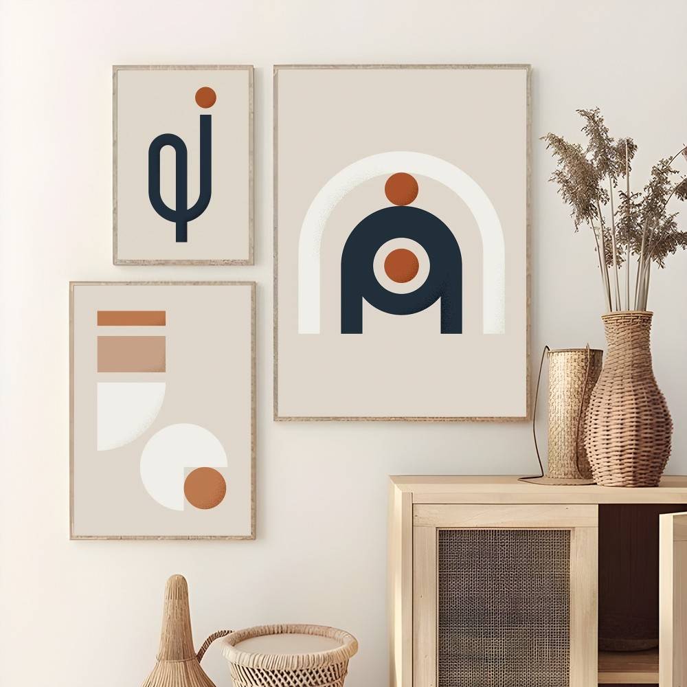 Warm Line Color Design Poster  - Interior Design With Wallpaper ulasan dan harga
