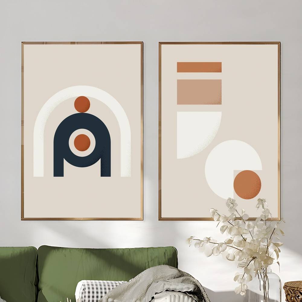 Warm Line Color Design Poster  - Interior Design With Wallpaper ulasan dan harga