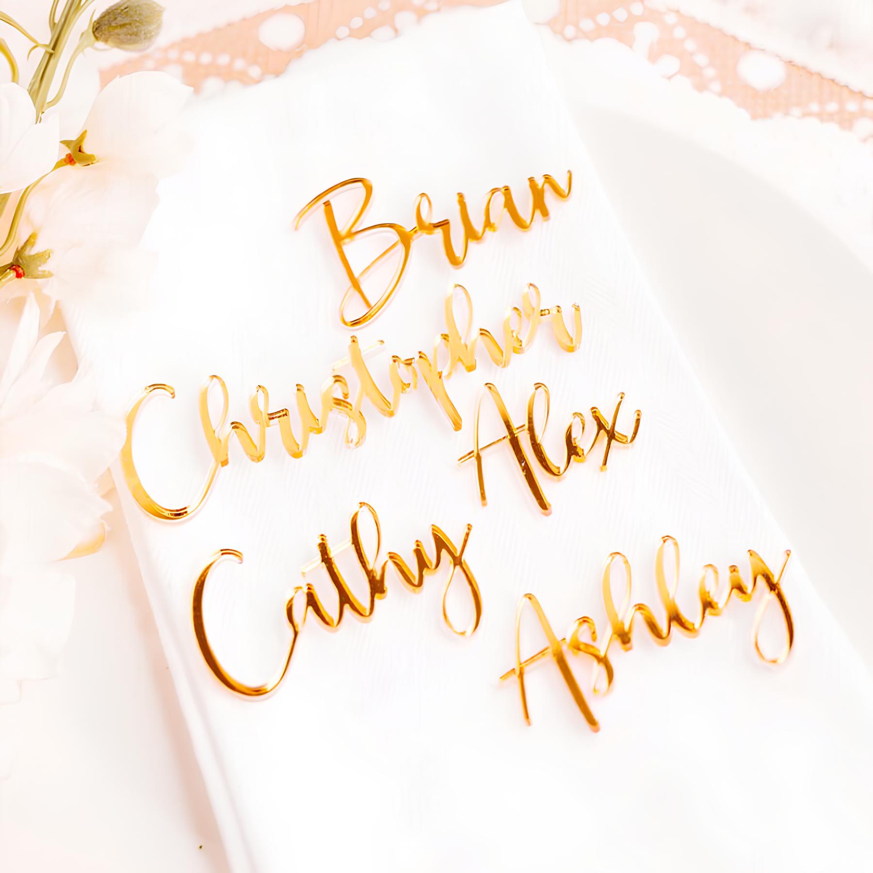 Acrylic Name Place Cards, Wedd - Interior Design Names ulasan dan harga