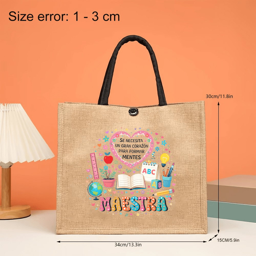 Maestra Printed Linen Tote Bag - Interior Design Book ulasan dan harga
