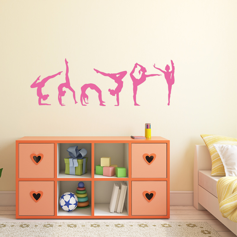 Set of 6 Gymnast Gymnastics Wa - Interior Design With Wallpaper ulasan dan harga