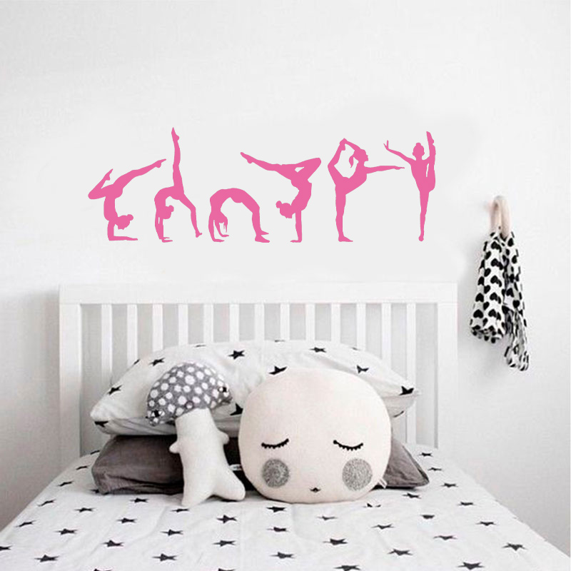 Set of 6 Gymnast Gymnastics Wa - Interior Design With Wallpaper ulasan dan harga