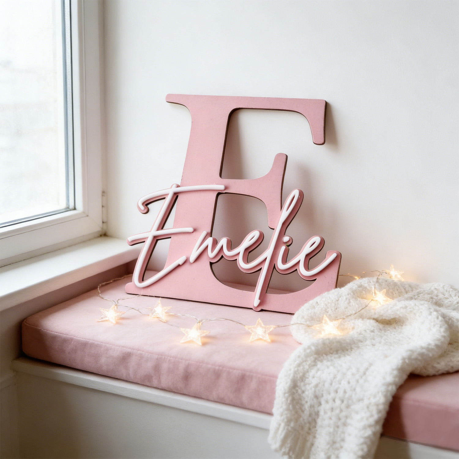 1pc Double-layer Wooden Name D - Interior Design Names ulasan dan harga