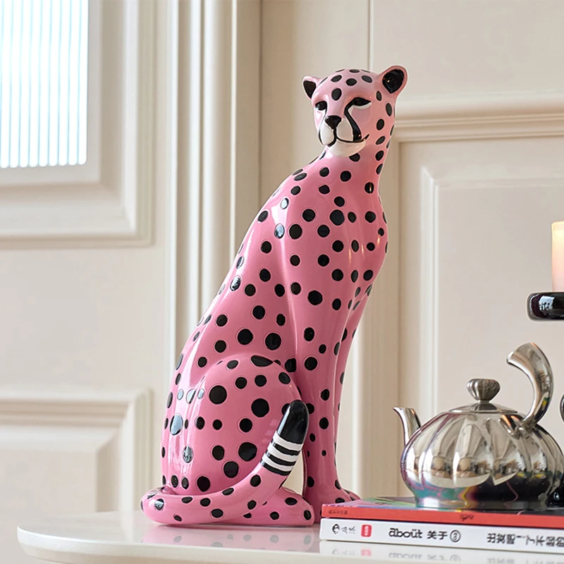 Home Decor Statuette Pink Leop - Interior Design Book ulasan dan harga