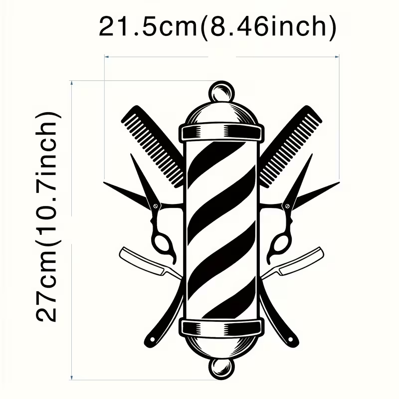 Barber Shop Wall Sticker Vinyl - Interior Design With Wallpaper ulasan dan harga